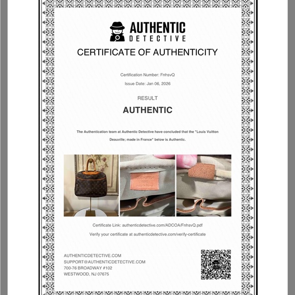 Louis Vuitton Vintage Brown Monogram Deauville Bag with COA - Picture 3 of 17